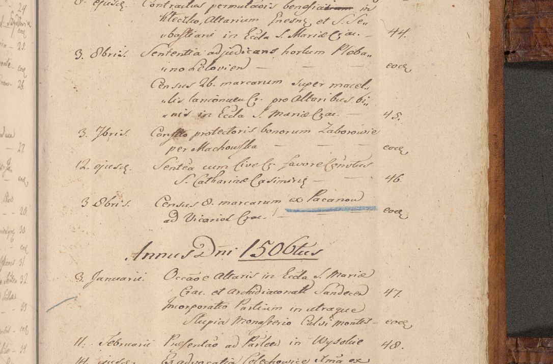 Zdjęcie nr 626 dla obiektu archiwalnego: Volumen I-mum actorum R. D. Joannis Konarski, episcopi Cracoviensis ab an D. 1503 ad annum 1514 inclusive acticata et registata, quorum indicem in dine voluminis videre est.