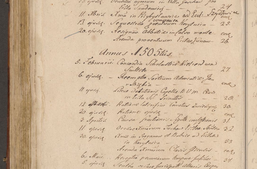 Zdjęcie nr 625 dla obiektu archiwalnego: Volumen I-mum actorum R. D. Joannis Konarski, episcopi Cracoviensis ab an D. 1503 ad annum 1514 inclusive acticata et registata, quorum indicem in dine voluminis videre est.