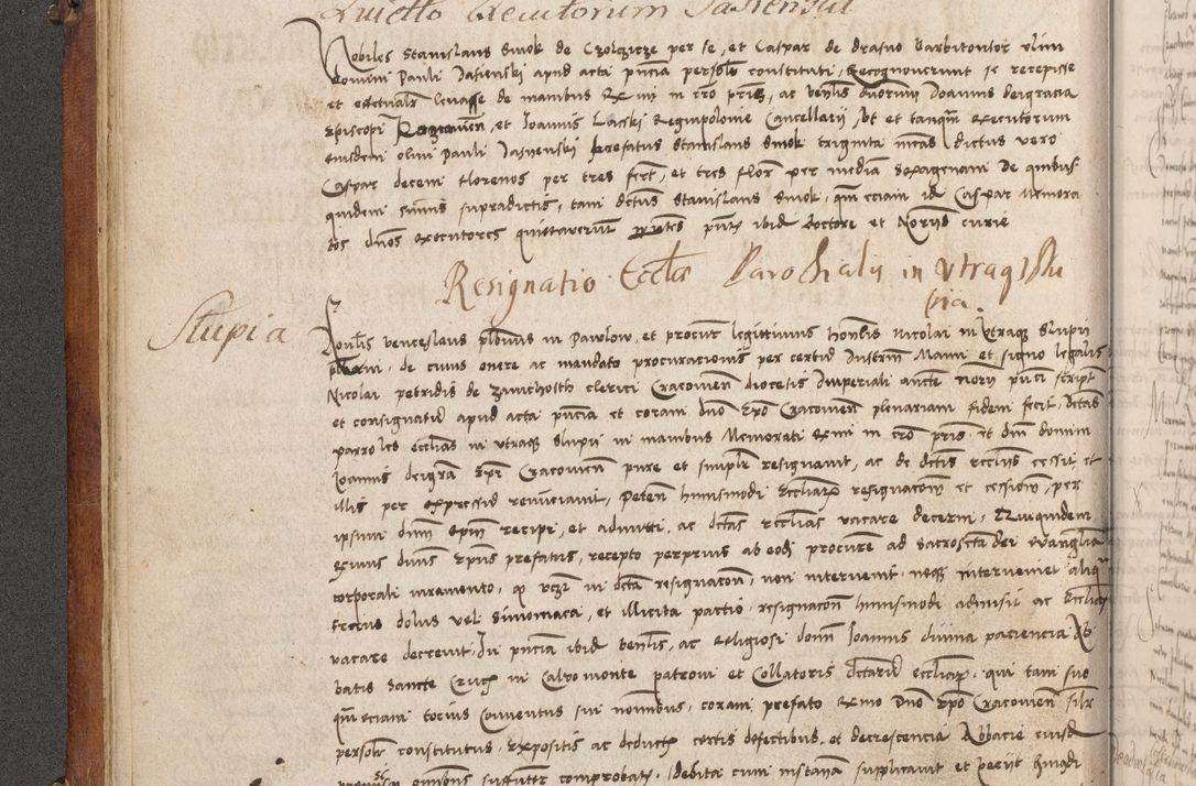Zdjęcie nr 103 dla obiektu archiwalnego: Volumen I-mum actorum R. D. Joannis Konarski, episcopi Cracoviensis ab an D. 1503 ad annum 1514 inclusive acticata et registata, quorum indicem in dine voluminis videre est.