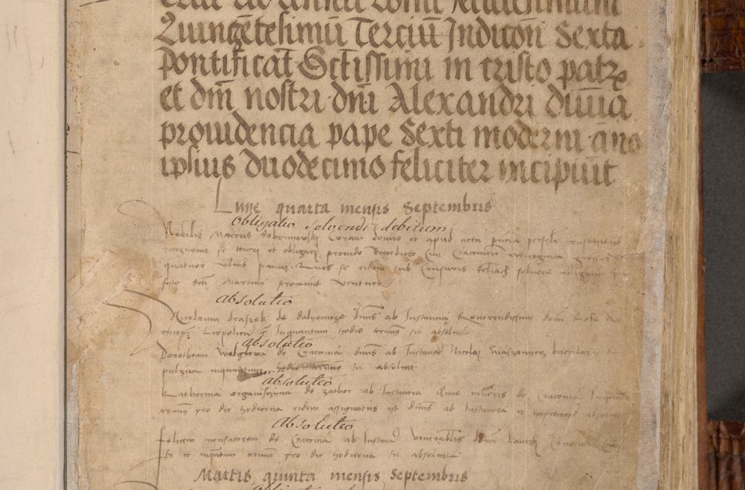 Zdjęcie nr 10 dla obiektu archiwalnego: Volumen I-mum actorum R. D. Joannis Konarski, episcopi Cracoviensis ab an D. 1503 ad annum 1514 inclusive acticata et registata, quorum indicem in dine voluminis videre est.