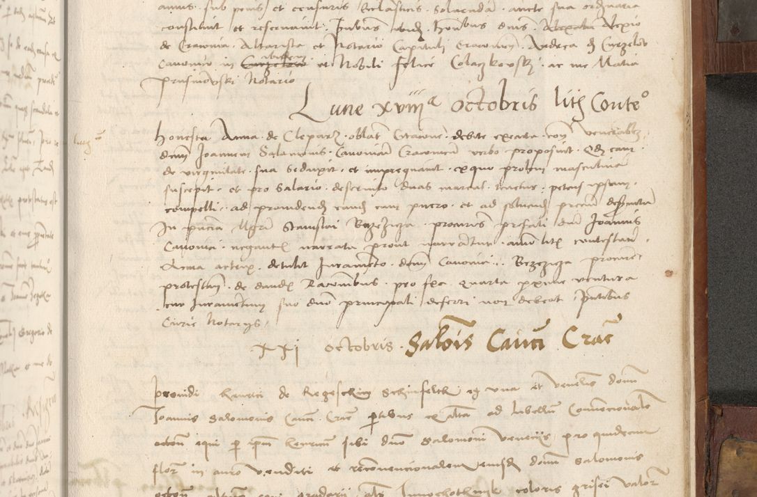 Zdjęcie nr 414 dla obiektu archiwalnego: Volumen II - um actorum episcopalium Joannis Konarski, episcopi Cracoviensis annorum sequentium: 1515, 1516, 1517, 1518, 1519, quorum indicem in dine huius voluminis videre est.