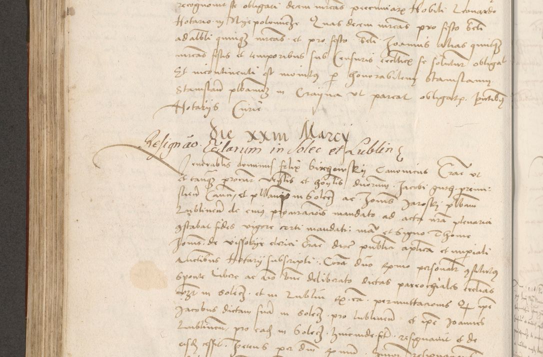 Zdjęcie nr 359 dla obiektu archiwalnego: Volumen II - um actorum episcopalium Joannis Konarski, episcopi Cracoviensis annorum sequentium: 1515, 1516, 1517, 1518, 1519, quorum indicem in dine huius voluminis videre est.