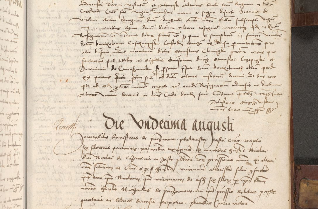 Zdjęcie nr 304 dla obiektu archiwalnego: Volumen II - um actorum episcopalium Joannis Konarski, episcopi Cracoviensis annorum sequentium: 1515, 1516, 1517, 1518, 1519, quorum indicem in dine huius voluminis videre est.