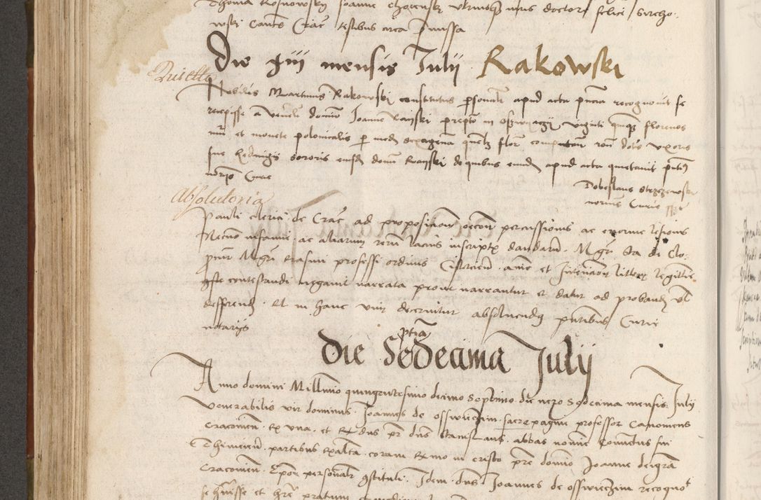 Zdjęcie nr 295 dla obiektu archiwalnego: Volumen II - um actorum episcopalium Joannis Konarski, episcopi Cracoviensis annorum sequentium: 1515, 1516, 1517, 1518, 1519, quorum indicem in dine huius voluminis videre est.