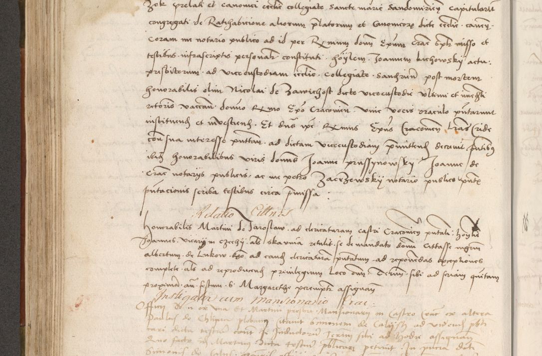 Zdjęcie nr 289 dla obiektu archiwalnego: Volumen II - um actorum episcopalium Joannis Konarski, episcopi Cracoviensis annorum sequentium: 1515, 1516, 1517, 1518, 1519, quorum indicem in dine huius voluminis videre est.