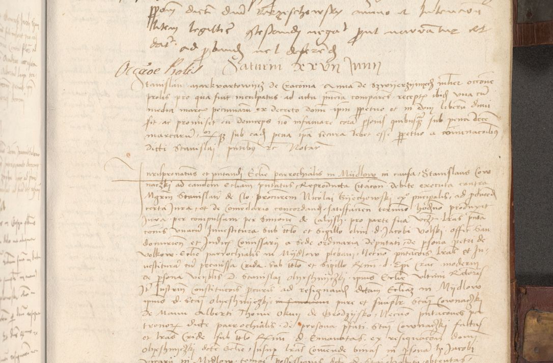 Zdjęcie nr 282 dla obiektu archiwalnego: Volumen II - um actorum episcopalium Joannis Konarski, episcopi Cracoviensis annorum sequentium: 1515, 1516, 1517, 1518, 1519, quorum indicem in dine huius voluminis videre est.