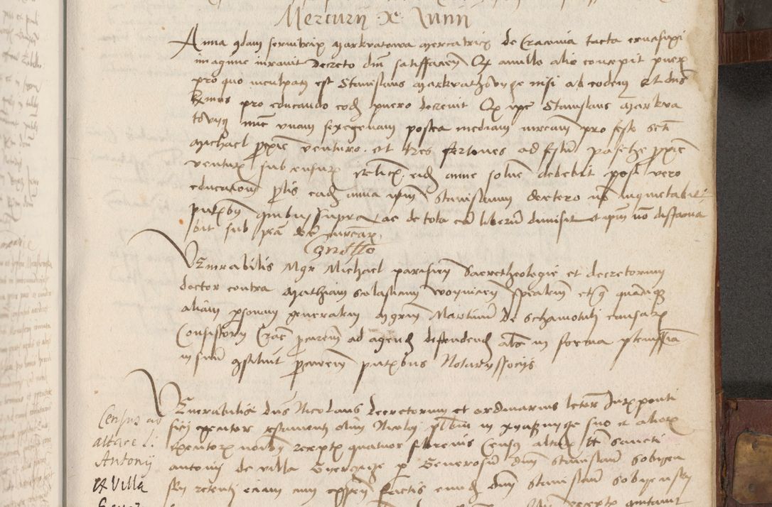 Zdjęcie nr 270 dla obiektu archiwalnego: Volumen II - um actorum episcopalium Joannis Konarski, episcopi Cracoviensis annorum sequentium: 1515, 1516, 1517, 1518, 1519, quorum indicem in dine huius voluminis videre est.