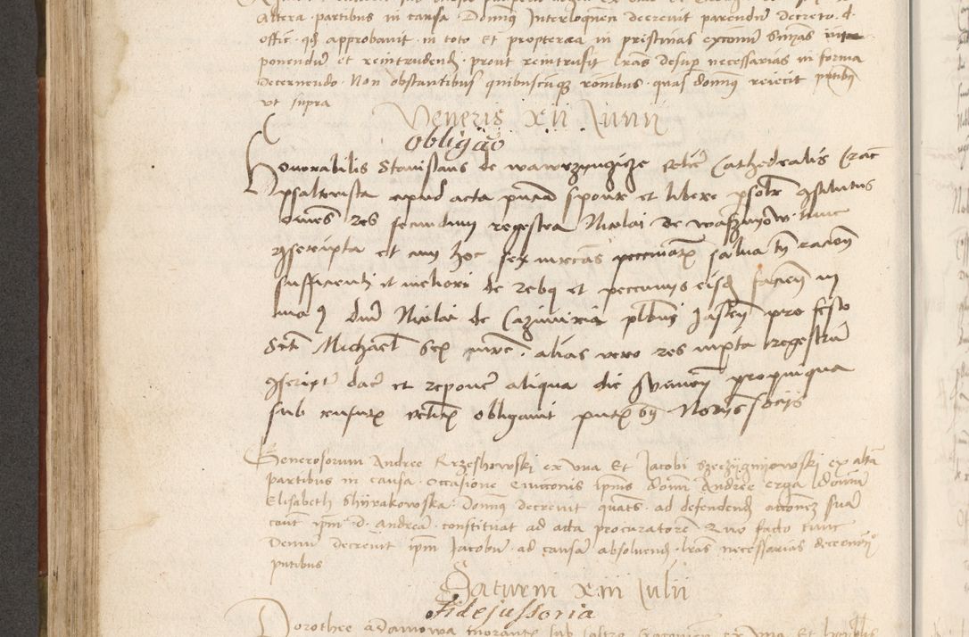 Zdjęcie nr 271 dla obiektu archiwalnego: Volumen II - um actorum episcopalium Joannis Konarski, episcopi Cracoviensis annorum sequentium: 1515, 1516, 1517, 1518, 1519, quorum indicem in dine huius voluminis videre est.