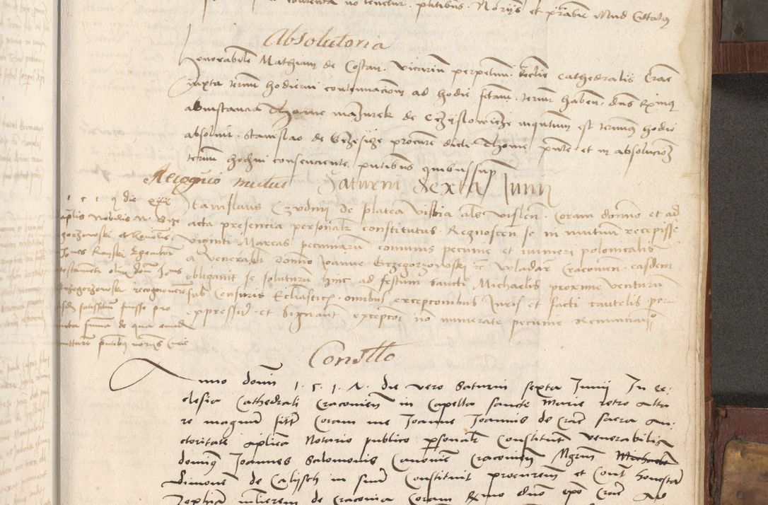 Zdjęcie nr 266 dla obiektu archiwalnego: Volumen II - um actorum episcopalium Joannis Konarski, episcopi Cracoviensis annorum sequentium: 1515, 1516, 1517, 1518, 1519, quorum indicem in dine huius voluminis videre est.