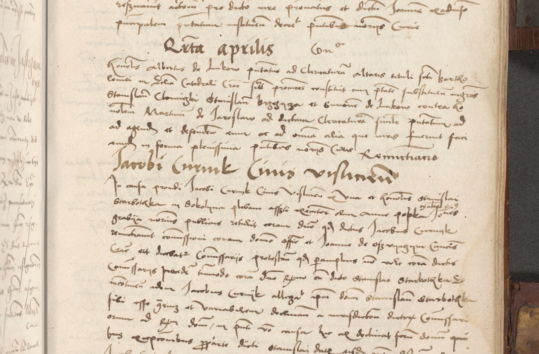 Zdjęcie nr 228 dla obiektu archiwalnego: Volumen II - um actorum episcopalium Joannis Konarski, episcopi Cracoviensis annorum sequentium: 1515, 1516, 1517, 1518, 1519, quorum indicem in dine huius voluminis videre est.
