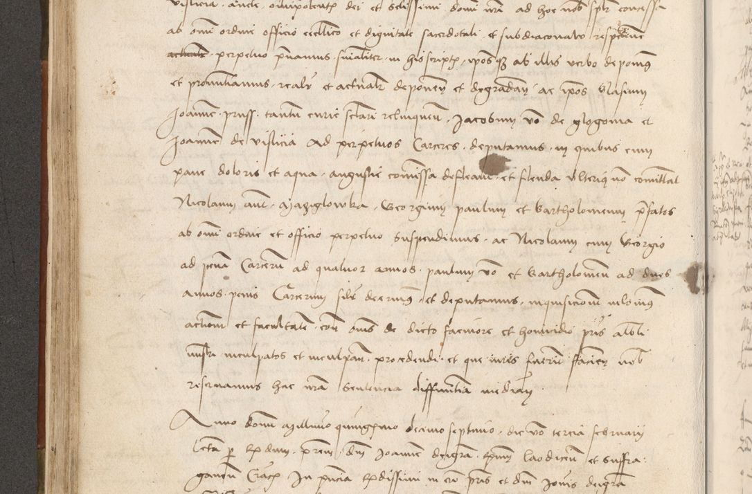 Zdjęcie nr 215 dla obiektu archiwalnego: Volumen II - um actorum episcopalium Joannis Konarski, episcopi Cracoviensis annorum sequentium: 1515, 1516, 1517, 1518, 1519, quorum indicem in dine huius voluminis videre est.