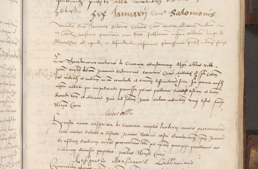 Zdjęcie nr 208 dla obiektu archiwalnego: Volumen II - um actorum episcopalium Joannis Konarski, episcopi Cracoviensis annorum sequentium: 1515, 1516, 1517, 1518, 1519, quorum indicem in dine huius voluminis videre est.