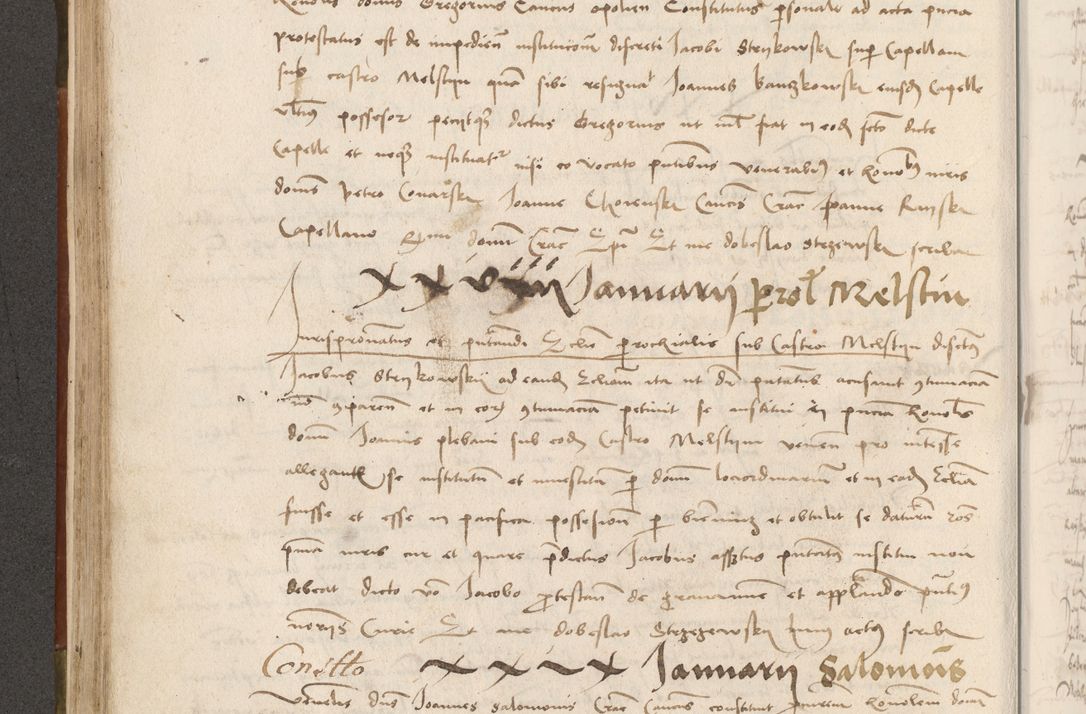 Zdjęcie nr 211 dla obiektu archiwalnego: Volumen II - um actorum episcopalium Joannis Konarski, episcopi Cracoviensis annorum sequentium: 1515, 1516, 1517, 1518, 1519, quorum indicem in dine huius voluminis videre est.