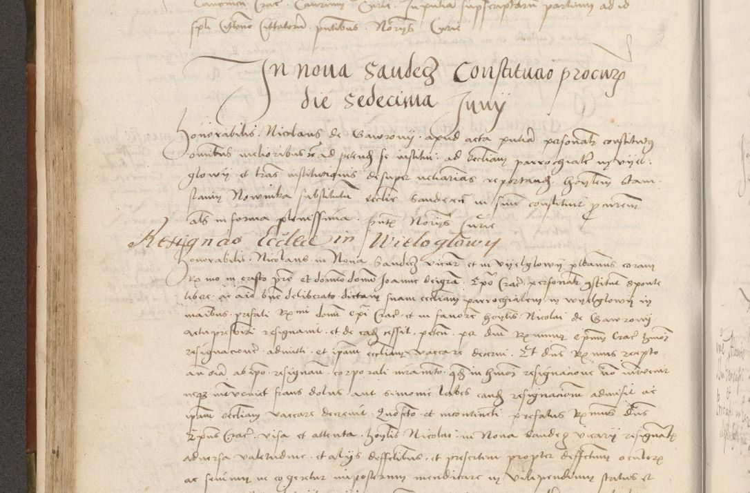 Zdjęcie nr 177 dla obiektu archiwalnego: Volumen II - um actorum episcopalium Joannis Konarski, episcopi Cracoviensis annorum sequentium: 1515, 1516, 1517, 1518, 1519, quorum indicem in dine huius voluminis videre est.