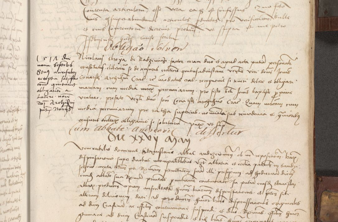 Zdjęcie nr 174 dla obiektu archiwalnego: Volumen II - um actorum episcopalium Joannis Konarski, episcopi Cracoviensis annorum sequentium: 1515, 1516, 1517, 1518, 1519, quorum indicem in dine huius voluminis videre est.