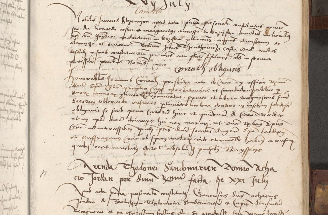 Zdjęcie nr 108 dla obiektu archiwalnego: Volumen II - um actorum episcopalium Joannis Konarski, episcopi Cracoviensis annorum sequentium: 1515, 1516, 1517, 1518, 1519, quorum indicem in dine huius voluminis videre est.
