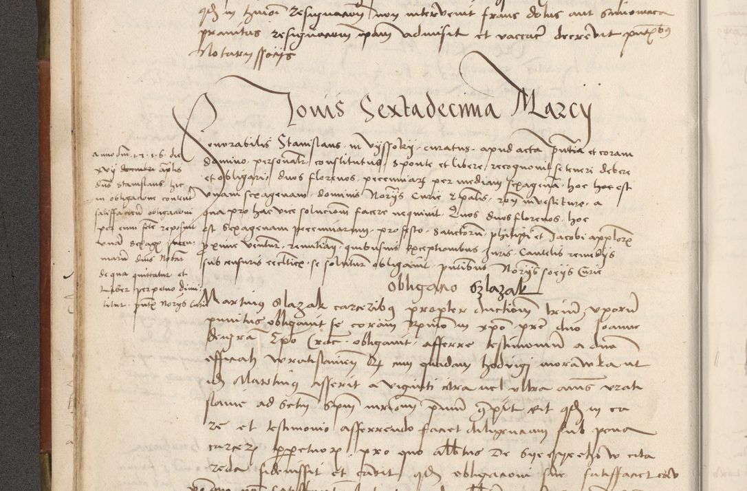 Zdjęcie nr 41 dla obiektu archiwalnego: Volumen II - um actorum episcopalium Joannis Konarski, episcopi Cracoviensis annorum sequentium: 1515, 1516, 1517, 1518, 1519, quorum indicem in dine huius voluminis videre est.