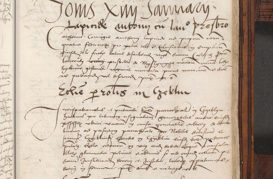 Zdjęcie nr 1035 dla obiektu archiwalnego: Volumen III actorum episcopalium R.R.  Joannis Konarski episcopi Cracoviensis ex annis 18 I 1520-27 III 1524
