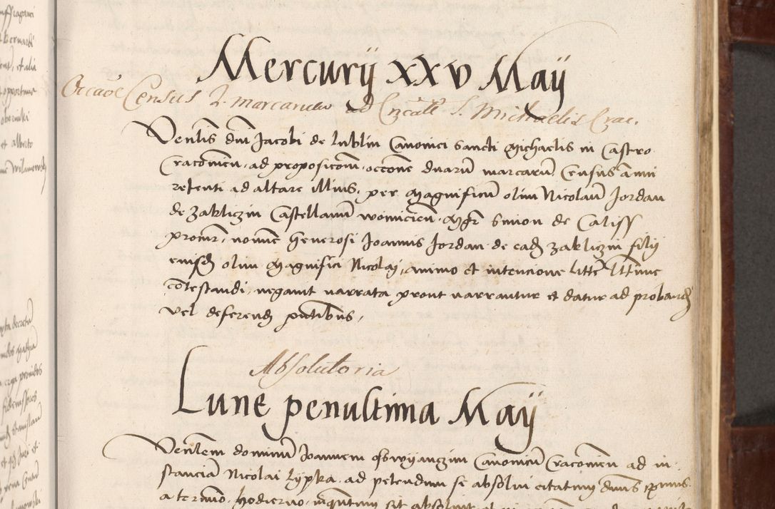Zdjęcie nr 27 dla obiektu archiwalnego: Volumen I-um actorum coram R. D. Petro Tomicki, episcopo Cracoviensi et Regni Poloniae Vicecancellario, annoru 1524 a mense Aprili, 1525, 1526, 1527, 1528 et 1529 inclusive, quoeum indicem ad finem eiusdem voluminis videre licet.