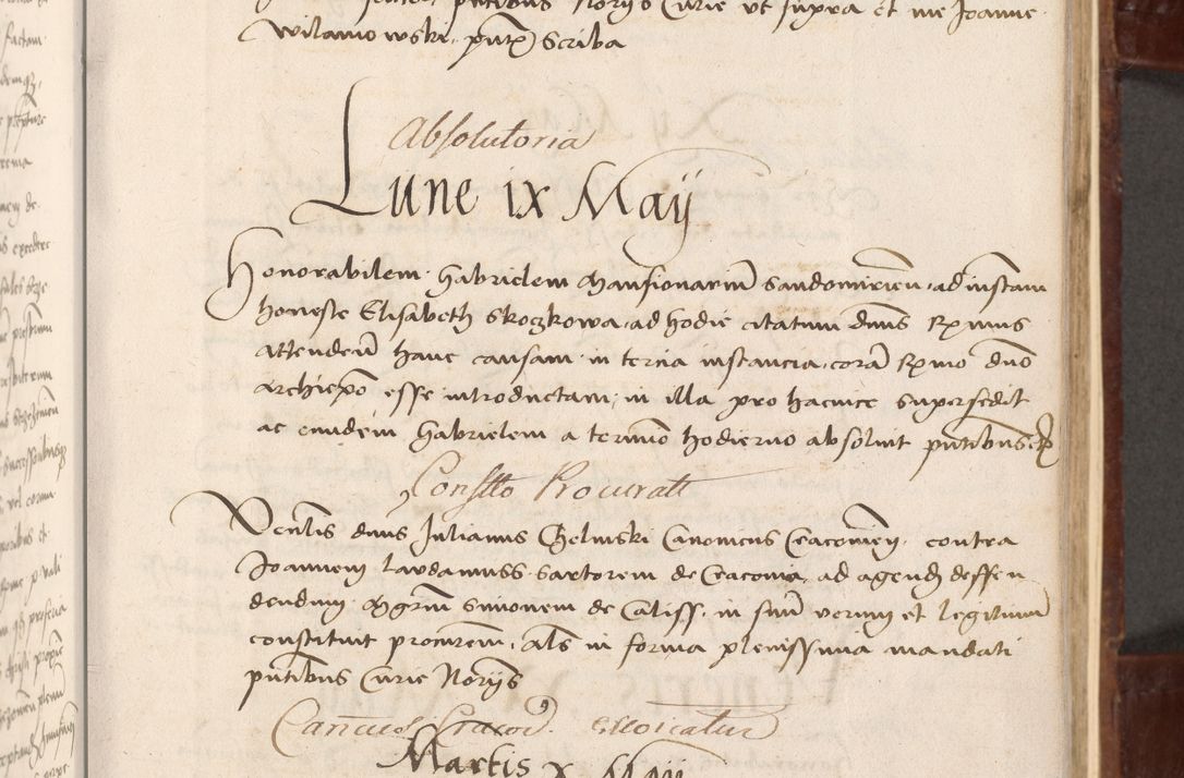 Zdjęcie nr 23 dla obiektu archiwalnego: Volumen I-um actorum coram R. D. Petro Tomicki, episcopo Cracoviensi et Regni Poloniae Vicecancellario, annoru 1524 a mense Aprili, 1525, 1526, 1527, 1528 et 1529 inclusive, quoeum indicem ad finem eiusdem voluminis videre licet.