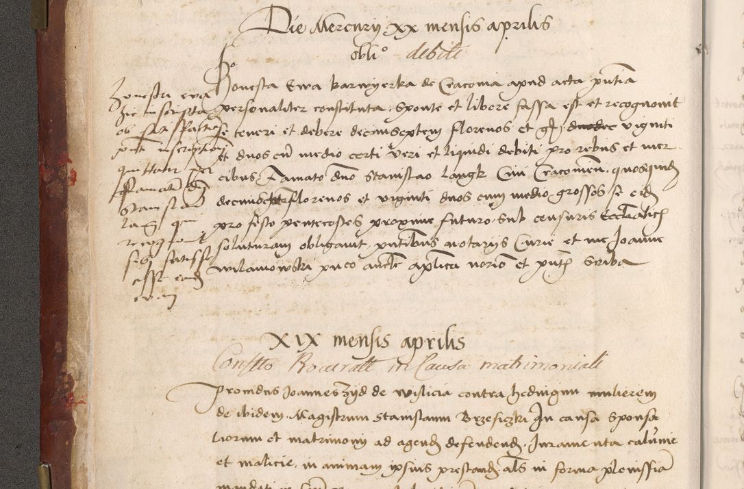 Zdjęcie nr 16 dla obiektu archiwalnego: Volumen I-um actorum coram R. D. Petro Tomicki, episcopo Cracoviensi et Regni Poloniae Vicecancellario, annoru 1524 a mense Aprili, 1525, 1526, 1527, 1528 et 1529 inclusive, quoeum indicem ad finem eiusdem voluminis videre licet.