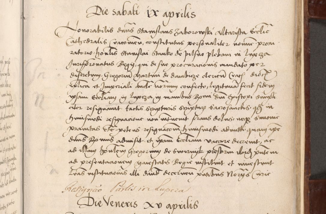 Zdjęcie nr 13 dla obiektu archiwalnego: Volumen I-um actorum coram R. D. Petro Tomicki, episcopo Cracoviensi et Regni Poloniae Vicecancellario, annoru 1524 a mense Aprili, 1525, 1526, 1527, 1528 et 1529 inclusive, quoeum indicem ad finem eiusdem voluminis videre licet.