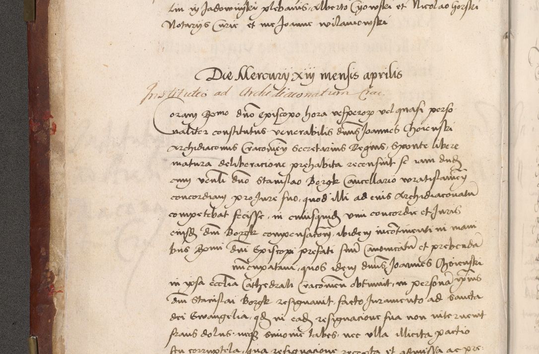 Zdjęcie nr 12 dla obiektu archiwalnego: Volumen I-um actorum coram R. D. Petro Tomicki, episcopo Cracoviensi et Regni Poloniae Vicecancellario, annoru 1524 a mense Aprili, 1525, 1526, 1527, 1528 et 1529 inclusive, quoeum indicem ad finem eiusdem voluminis videre licet.