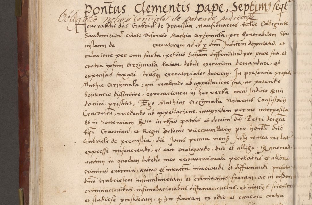 Zdjęcie nr 652 dla obiektu archiwalnego: Volumen I-um actorum coram R. D. Petro Tomicki, episcopo Cracoviensi et Regni Poloniae Vicecancellario, annoru 1524 a mense Aprili, 1525, 1526, 1527, 1528 et 1529 inclusive, quoeum indicem ad finem eiusdem voluminis videre licet.