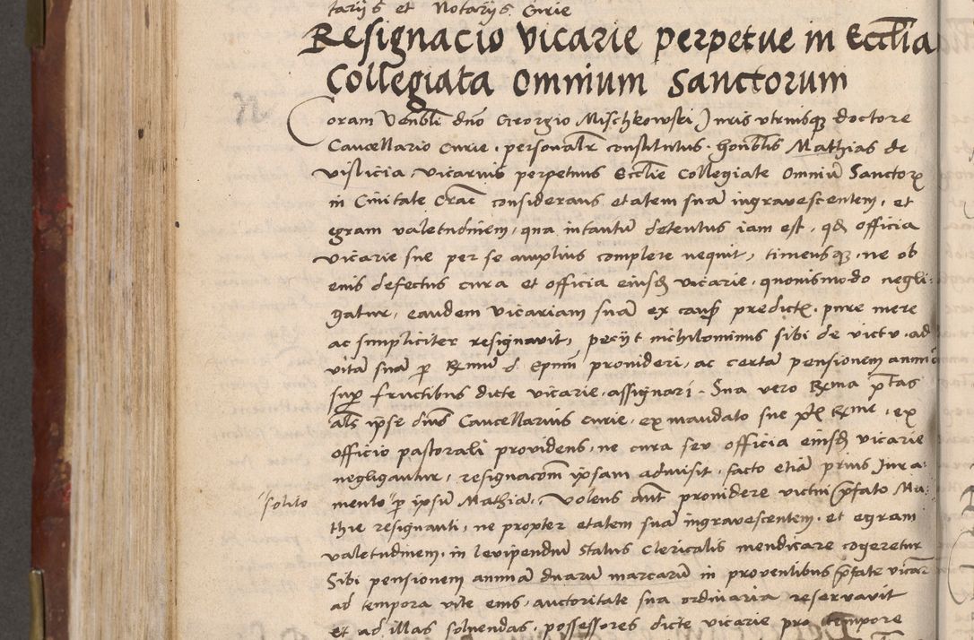 Zdjęcie nr 616 dla obiektu archiwalnego: Volumen I-um actorum coram R. D. Petro Tomicki, episcopo Cracoviensi et Regni Poloniae Vicecancellario, annoru 1524 a mense Aprili, 1525, 1526, 1527, 1528 et 1529 inclusive, quoeum indicem ad finem eiusdem voluminis videre licet.