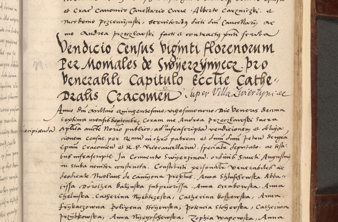 Zdjęcie nr 601 dla obiektu archiwalnego: Volumen I-um actorum coram R. D. Petro Tomicki, episcopo Cracoviensi et Regni Poloniae Vicecancellario, annoru 1524 a mense Aprili, 1525, 1526, 1527, 1528 et 1529 inclusive, quoeum indicem ad finem eiusdem voluminis videre licet.