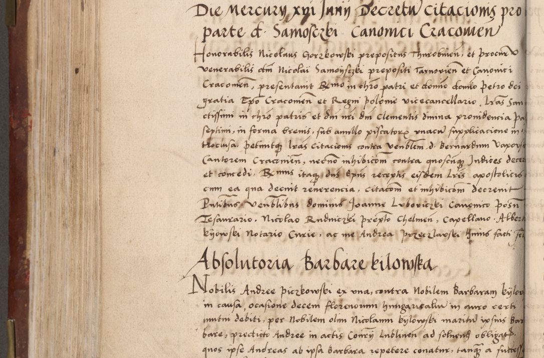 Zdjęcie nr 542 dla obiektu archiwalnego: Volumen I-um actorum coram R. D. Petro Tomicki, episcopo Cracoviensi et Regni Poloniae Vicecancellario, annoru 1524 a mense Aprili, 1525, 1526, 1527, 1528 et 1529 inclusive, quoeum indicem ad finem eiusdem voluminis videre licet.