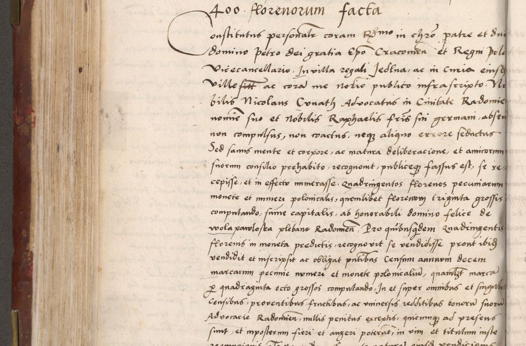 Zdjęcie nr 508 dla obiektu archiwalnego: Volumen I-um actorum coram R. D. Petro Tomicki, episcopo Cracoviensi et Regni Poloniae Vicecancellario, annoru 1524 a mense Aprili, 1525, 1526, 1527, 1528 et 1529 inclusive, quoeum indicem ad finem eiusdem voluminis videre licet.
