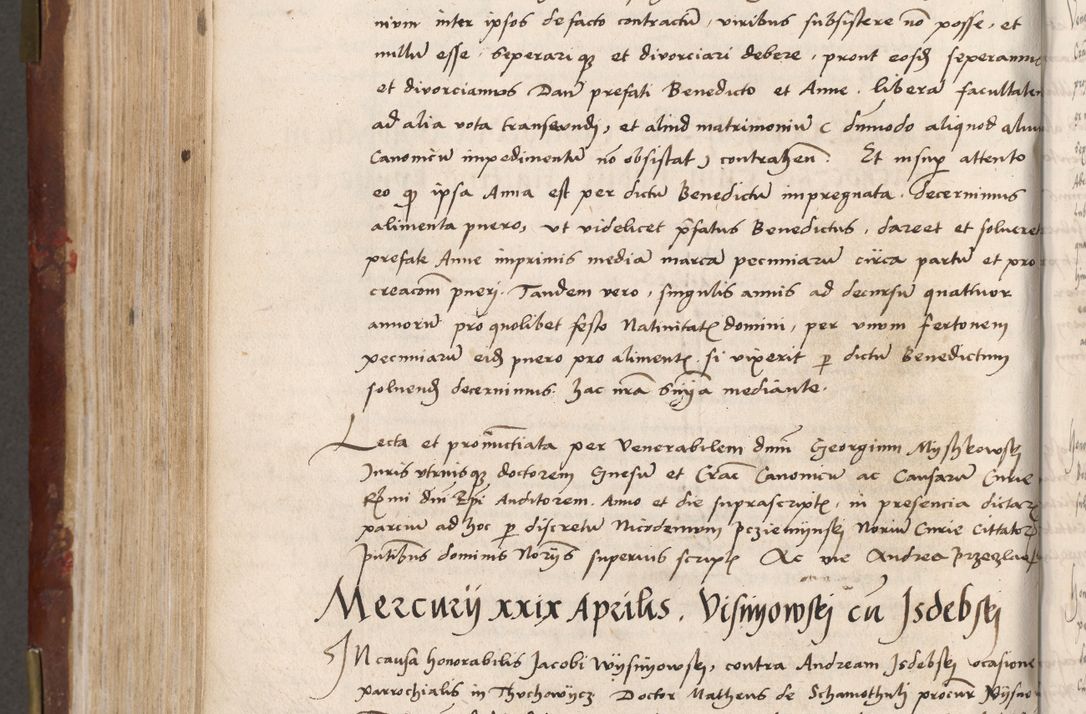 Zdjęcie nr 424 dla obiektu archiwalnego: Volumen I-um actorum coram R. D. Petro Tomicki, episcopo Cracoviensi et Regni Poloniae Vicecancellario, annoru 1524 a mense Aprili, 1525, 1526, 1527, 1528 et 1529 inclusive, quoeum indicem ad finem eiusdem voluminis videre licet.