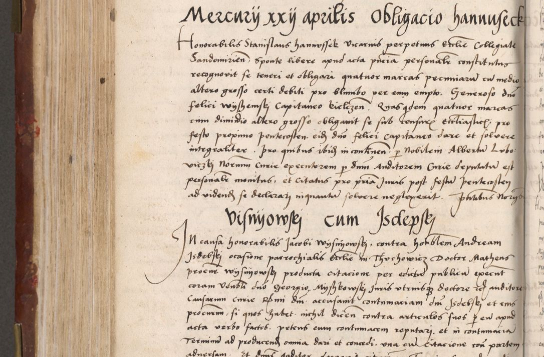 Zdjęcie nr 418 dla obiektu archiwalnego: Volumen I-um actorum coram R. D. Petro Tomicki, episcopo Cracoviensi et Regni Poloniae Vicecancellario, annoru 1524 a mense Aprili, 1525, 1526, 1527, 1528 et 1529 inclusive, quoeum indicem ad finem eiusdem voluminis videre licet.