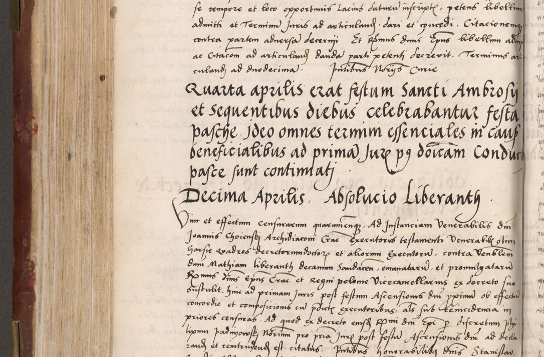 Zdjęcie nr 414 dla obiektu archiwalnego: Volumen I-um actorum coram R. D. Petro Tomicki, episcopo Cracoviensi et Regni Poloniae Vicecancellario, annoru 1524 a mense Aprili, 1525, 1526, 1527, 1528 et 1529 inclusive, quoeum indicem ad finem eiusdem voluminis videre licet.