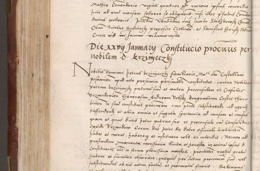 Zdjęcie nr 398 dla obiektu archiwalnego: Volumen I-um actorum coram R. D. Petro Tomicki, episcopo Cracoviensi et Regni Poloniae Vicecancellario, annoru 1524 a mense Aprili, 1525, 1526, 1527, 1528 et 1529 inclusive, quoeum indicem ad finem eiusdem voluminis videre licet.
