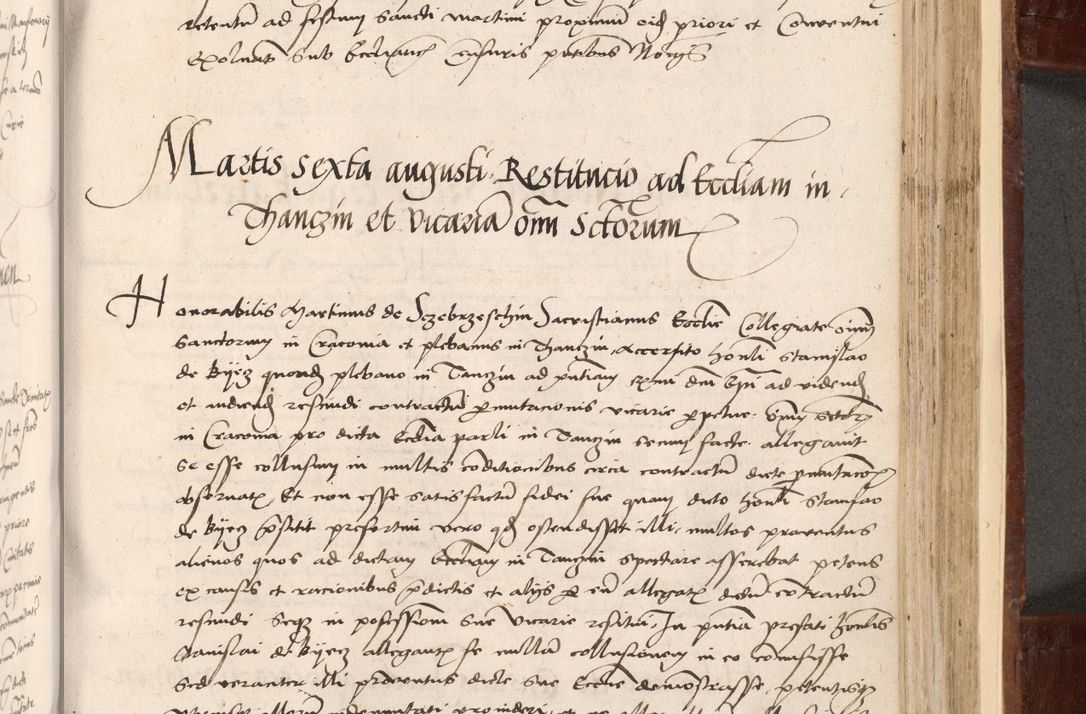Zdjęcie nr 363 dla obiektu archiwalnego: Volumen I-um actorum coram R. D. Petro Tomicki, episcopo Cracoviensi et Regni Poloniae Vicecancellario, annoru 1524 a mense Aprili, 1525, 1526, 1527, 1528 et 1529 inclusive, quoeum indicem ad finem eiusdem voluminis videre licet.