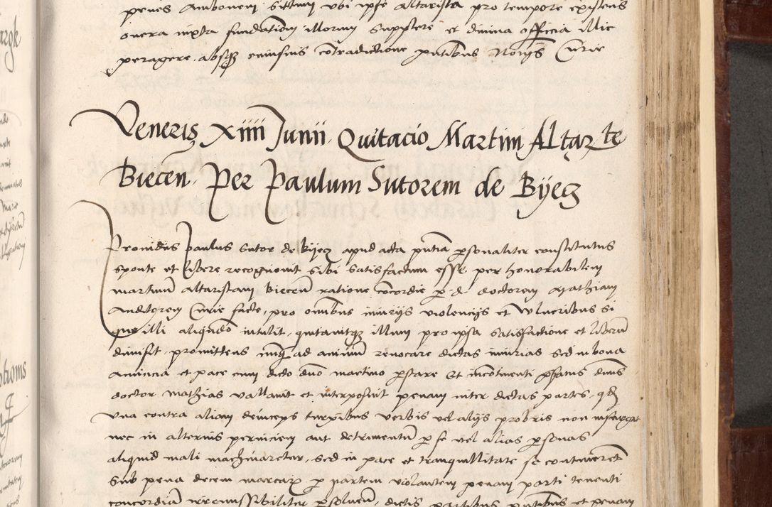 Zdjęcie nr 335 dla obiektu archiwalnego: Volumen I-um actorum coram R. D. Petro Tomicki, episcopo Cracoviensi et Regni Poloniae Vicecancellario, annoru 1524 a mense Aprili, 1525, 1526, 1527, 1528 et 1529 inclusive, quoeum indicem ad finem eiusdem voluminis videre licet.
