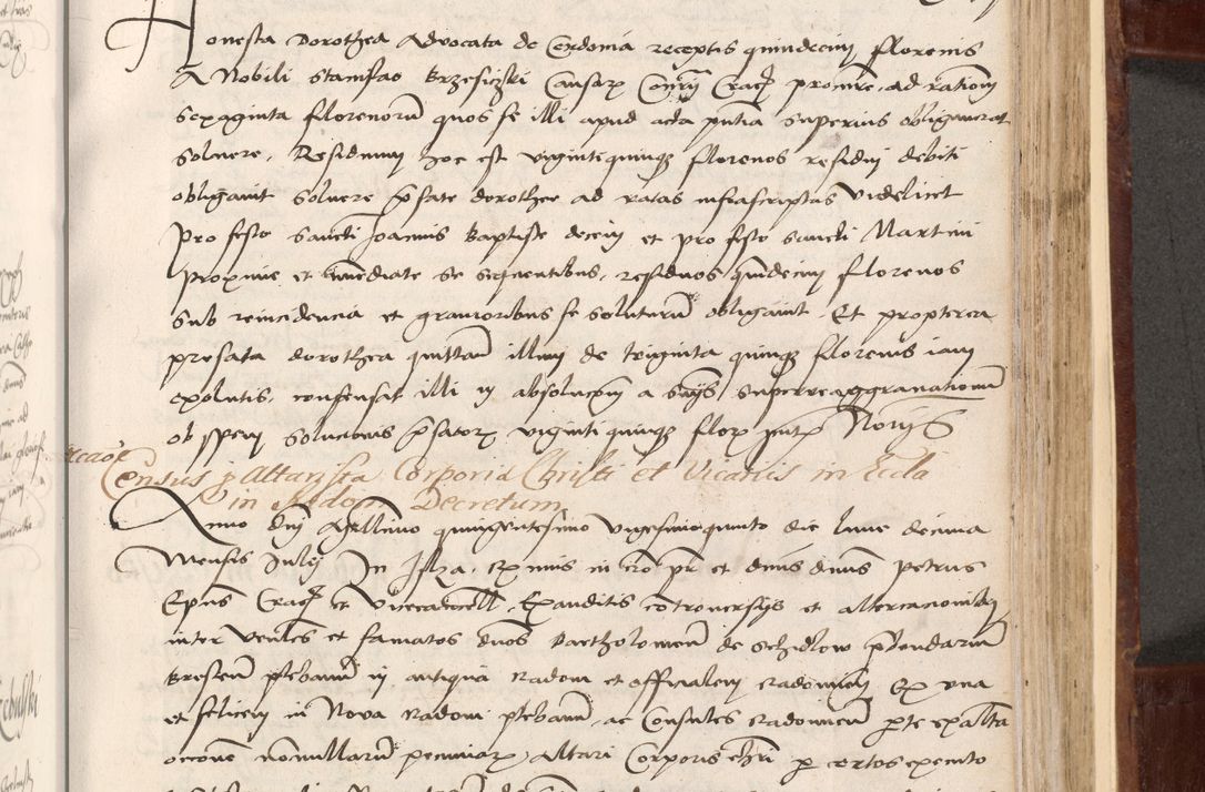 Zdjęcie nr 315 dla obiektu archiwalnego: Volumen I-um actorum coram R. D. Petro Tomicki, episcopo Cracoviensi et Regni Poloniae Vicecancellario, annoru 1524 a mense Aprili, 1525, 1526, 1527, 1528 et 1529 inclusive, quoeum indicem ad finem eiusdem voluminis videre licet.