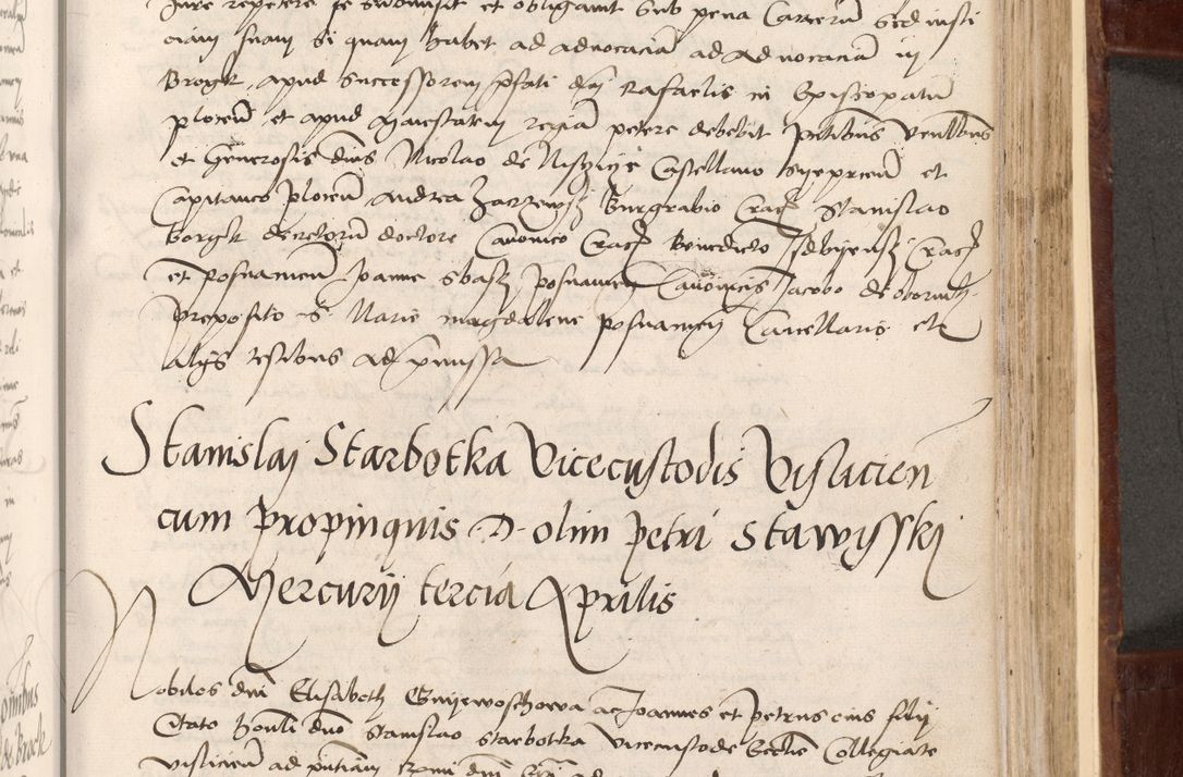 Zdjęcie nr 305 dla obiektu archiwalnego: Volumen I-um actorum coram R. D. Petro Tomicki, episcopo Cracoviensi et Regni Poloniae Vicecancellario, annoru 1524 a mense Aprili, 1525, 1526, 1527, 1528 et 1529 inclusive, quoeum indicem ad finem eiusdem voluminis videre licet.