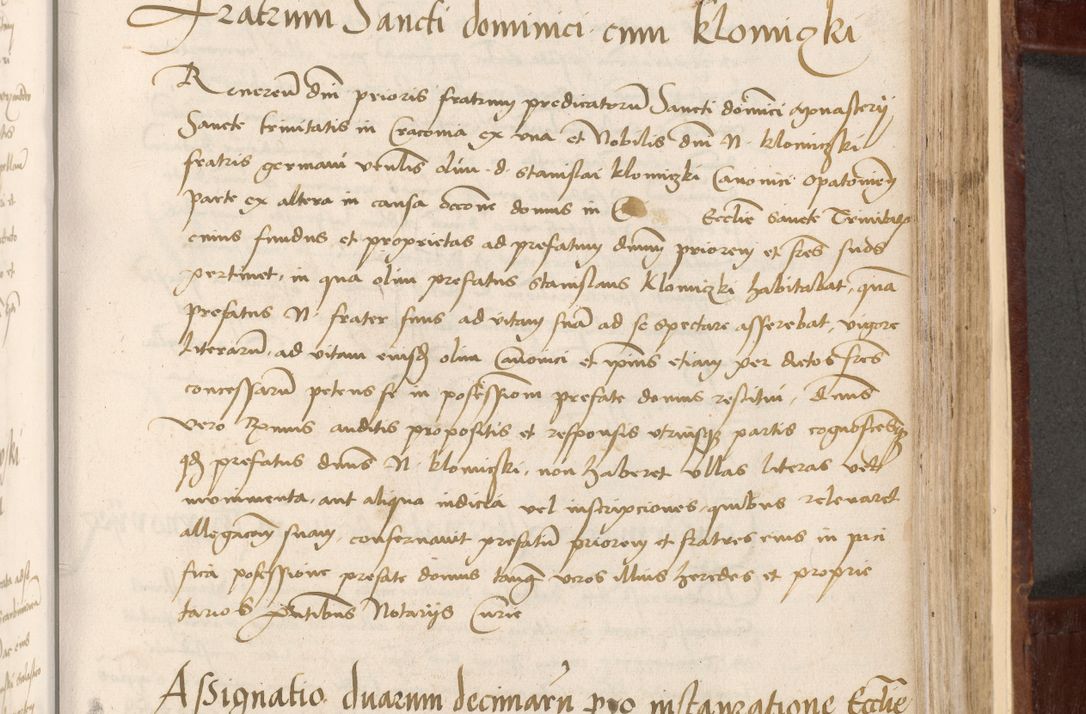 Zdjęcie nr 285 dla obiektu archiwalnego: Volumen I-um actorum coram R. D. Petro Tomicki, episcopo Cracoviensi et Regni Poloniae Vicecancellario, annoru 1524 a mense Aprili, 1525, 1526, 1527, 1528 et 1529 inclusive, quoeum indicem ad finem eiusdem voluminis videre licet.
