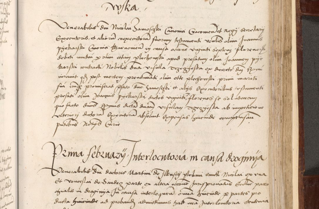 Zdjęcie nr 281 dla obiektu archiwalnego: Volumen I-um actorum coram R. D. Petro Tomicki, episcopo Cracoviensi et Regni Poloniae Vicecancellario, annoru 1524 a mense Aprili, 1525, 1526, 1527, 1528 et 1529 inclusive, quoeum indicem ad finem eiusdem voluminis videre licet.