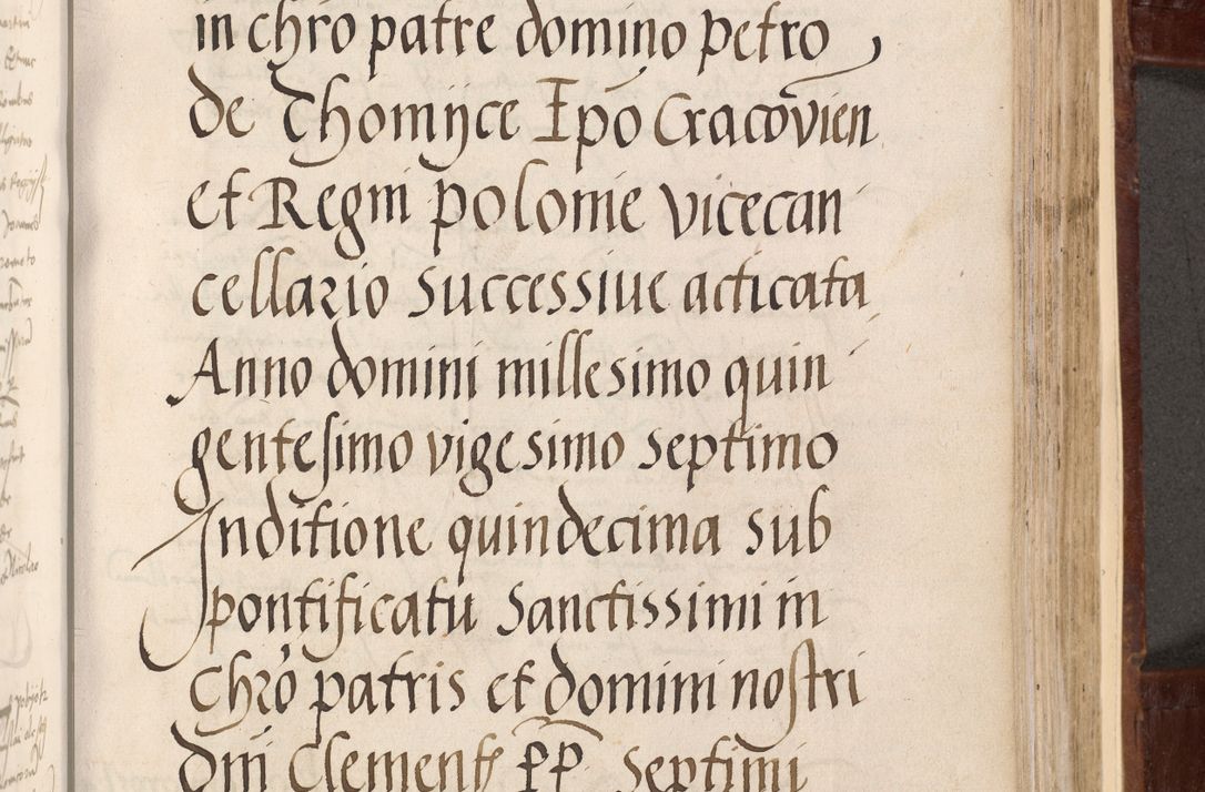 Zdjęcie nr 267 dla obiektu archiwalnego: Volumen I-um actorum coram R. D. Petro Tomicki, episcopo Cracoviensi et Regni Poloniae Vicecancellario, annoru 1524 a mense Aprili, 1525, 1526, 1527, 1528 et 1529 inclusive, quoeum indicem ad finem eiusdem voluminis videre licet.