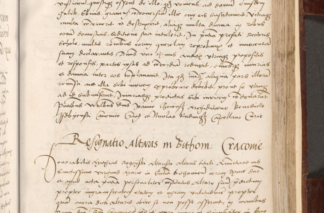 Zdjęcie nr 265 dla obiektu archiwalnego: Volumen I-um actorum coram R. D. Petro Tomicki, episcopo Cracoviensi et Regni Poloniae Vicecancellario, annoru 1524 a mense Aprili, 1525, 1526, 1527, 1528 et 1529 inclusive, quoeum indicem ad finem eiusdem voluminis videre licet.