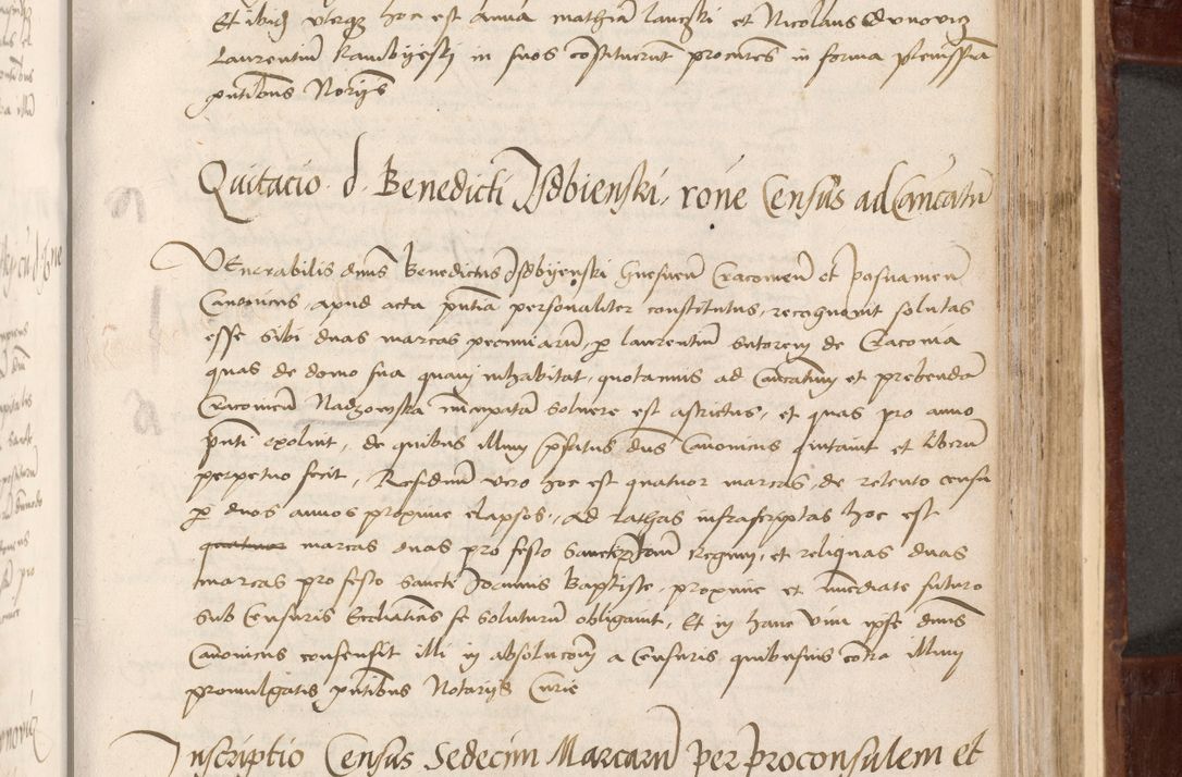 Zdjęcie nr 259 dla obiektu archiwalnego: Volumen I-um actorum coram R. D. Petro Tomicki, episcopo Cracoviensi et Regni Poloniae Vicecancellario, annoru 1524 a mense Aprili, 1525, 1526, 1527, 1528 et 1529 inclusive, quoeum indicem ad finem eiusdem voluminis videre licet.