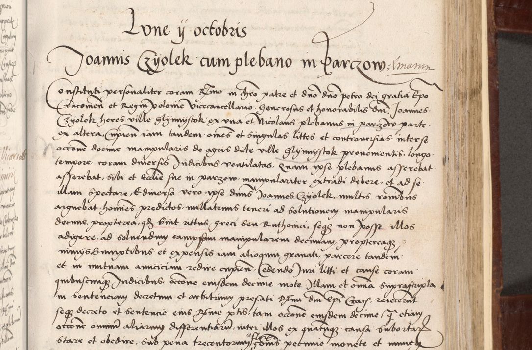 Zdjęcie nr 197 dla obiektu archiwalnego: Volumen I-um actorum coram R. D. Petro Tomicki, episcopo Cracoviensi et Regni Poloniae Vicecancellario, annoru 1524 a mense Aprili, 1525, 1526, 1527, 1528 et 1529 inclusive, quoeum indicem ad finem eiusdem voluminis videre licet.