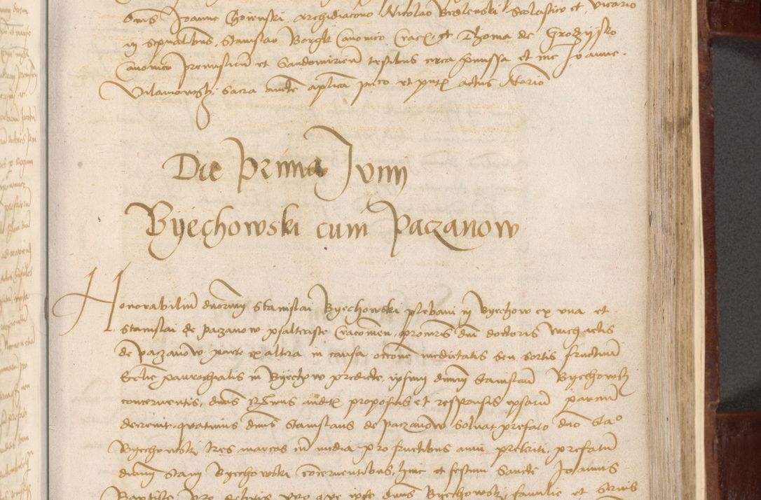 Zdjęcie nr 157 dla obiektu archiwalnego: Volumen I-um actorum coram R. D. Petro Tomicki, episcopo Cracoviensi et Regni Poloniae Vicecancellario, annoru 1524 a mense Aprili, 1525, 1526, 1527, 1528 et 1529 inclusive, quoeum indicem ad finem eiusdem voluminis videre licet.