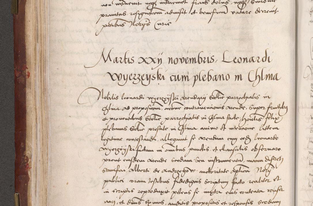 Zdjęcie nr 114 dla obiektu archiwalnego: Volumen I-um actorum coram R. D. Petro Tomicki, episcopo Cracoviensi et Regni Poloniae Vicecancellario, annoru 1524 a mense Aprili, 1525, 1526, 1527, 1528 et 1529 inclusive, quoeum indicem ad finem eiusdem voluminis videre licet.