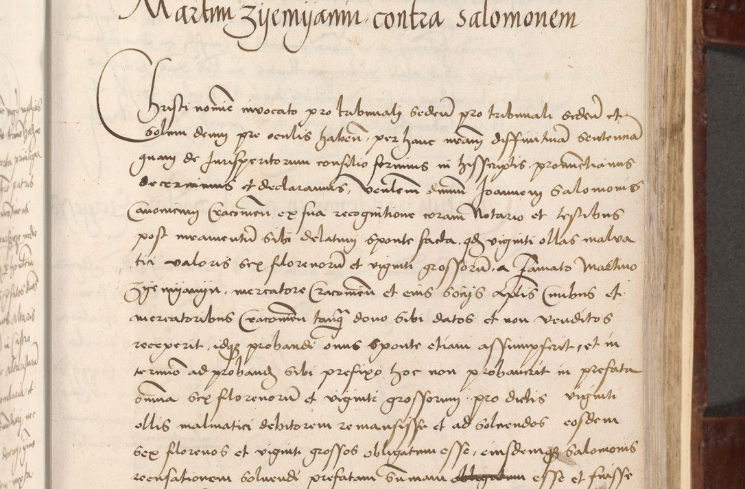 Zdjęcie nr 105 dla obiektu archiwalnego: Volumen I-um actorum coram R. D. Petro Tomicki, episcopo Cracoviensi et Regni Poloniae Vicecancellario, annoru 1524 a mense Aprili, 1525, 1526, 1527, 1528 et 1529 inclusive, quoeum indicem ad finem eiusdem voluminis videre licet.