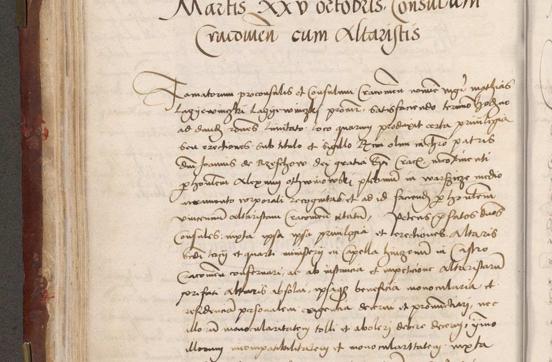 Zdjęcie nr 104 dla obiektu archiwalnego: Volumen I-um actorum coram R. D. Petro Tomicki, episcopo Cracoviensi et Regni Poloniae Vicecancellario, annoru 1524 a mense Aprili, 1525, 1526, 1527, 1528 et 1529 inclusive, quoeum indicem ad finem eiusdem voluminis videre licet.